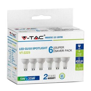 SET 6 BECURI GU10 5W 6400K ALBE RECE