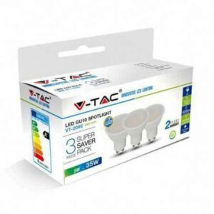 SET 3 BECURI LED GU10 5W 4000K ALB NEUTRU