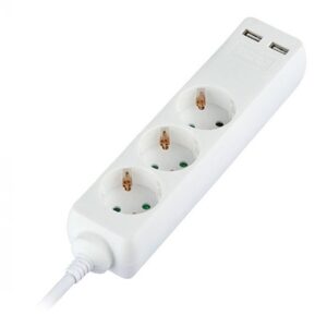PRELUNGITOR 3 CAI + 2USB 5M(3G1.5MM2) ALB