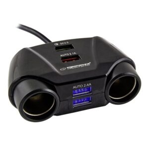 SPLITTER BRICHETA AUTO X2 2 PORTURI USB QC 3.
