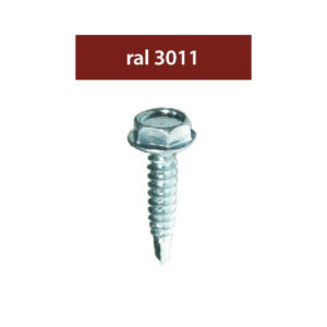 SURUBURI PERFORATOARE RAL3011-BORDO 4.8X28MM; 250/SET
