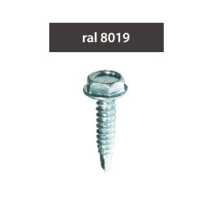 SURUBURI PERFORATOARE RAL8019-MAHONIU 4.8X28MM; 250/SET