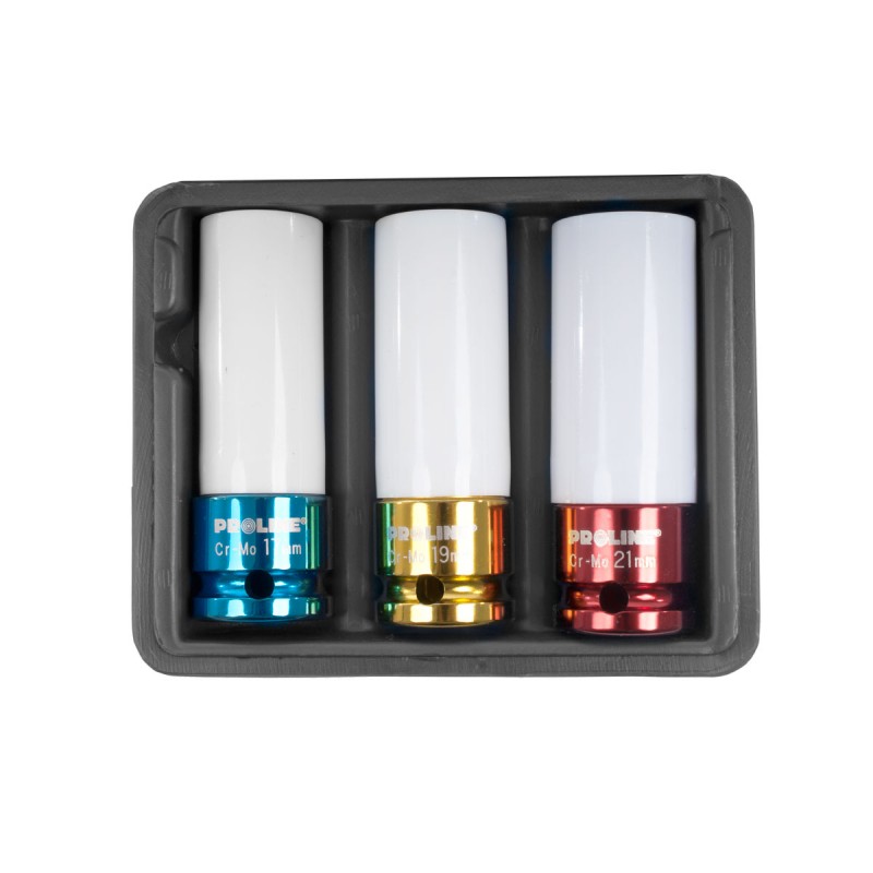 SET TUBULARE IMPACT JANTE ALIAJ CR-MO 1/2" 17-19-21MM